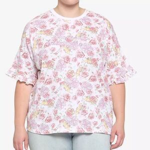 Pretty Guardian Sailor Moon Embroidered Ruffle Sleeve Top Pink Size XL